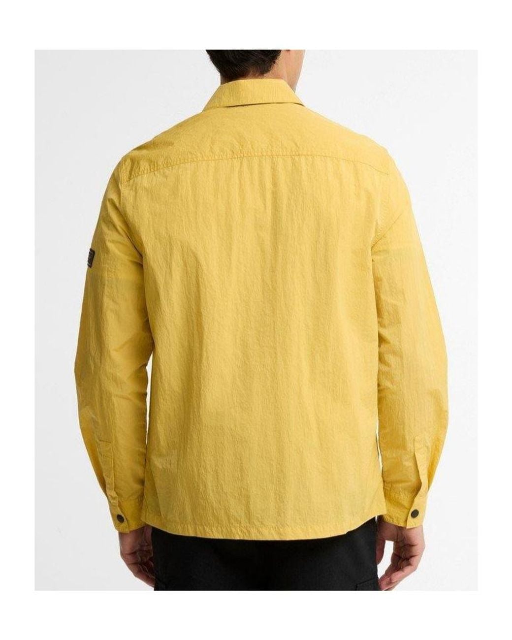Barbour Yellow Inline Cotton Long Sleeve Overshirt for men