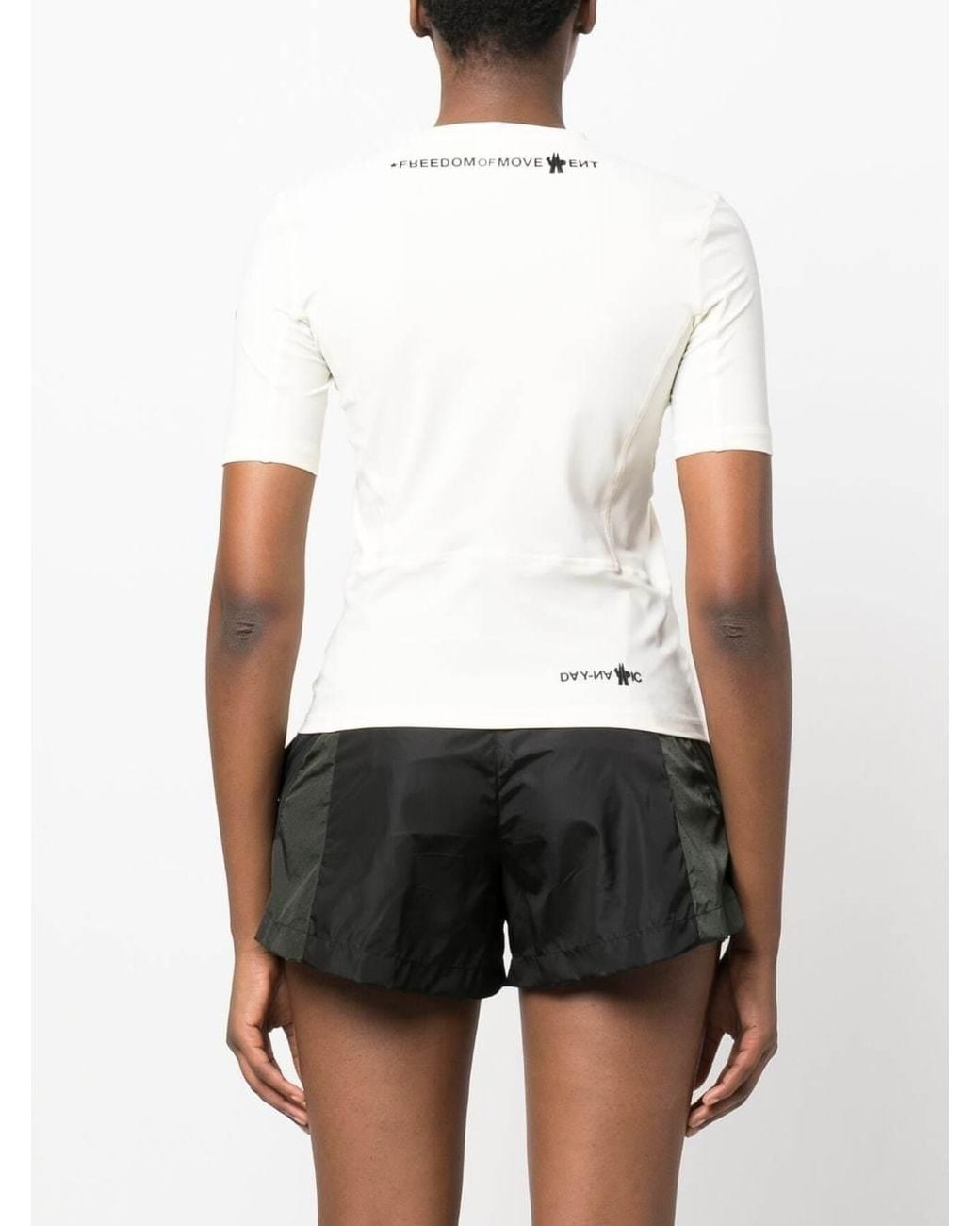 Moncler White Pattern Printed T-Shirt