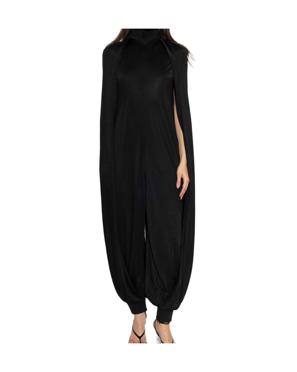 Alaïa Black Alaïa Draped Turtleneck Jumpsuit