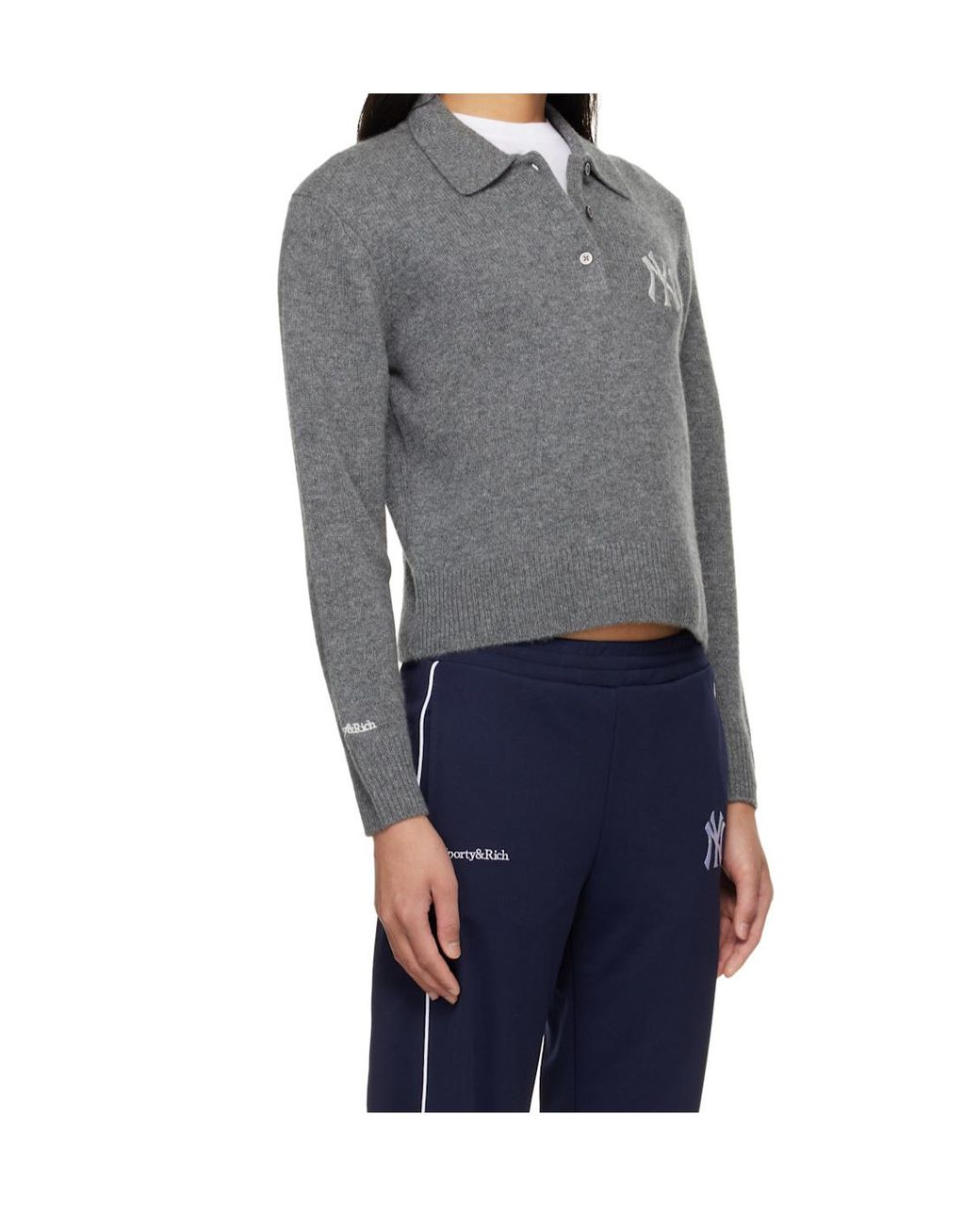 Sporty & Rich Gray Long-Sleeved Sweater