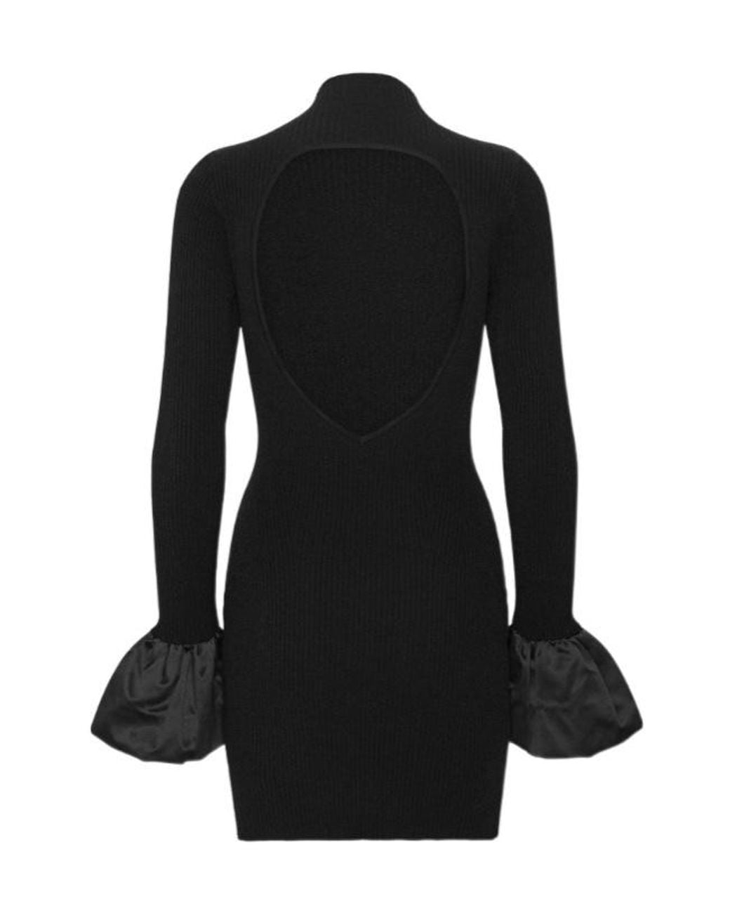 ROTATE BIRGER CHRISTENSEN Black Capsule Open-Back Dress