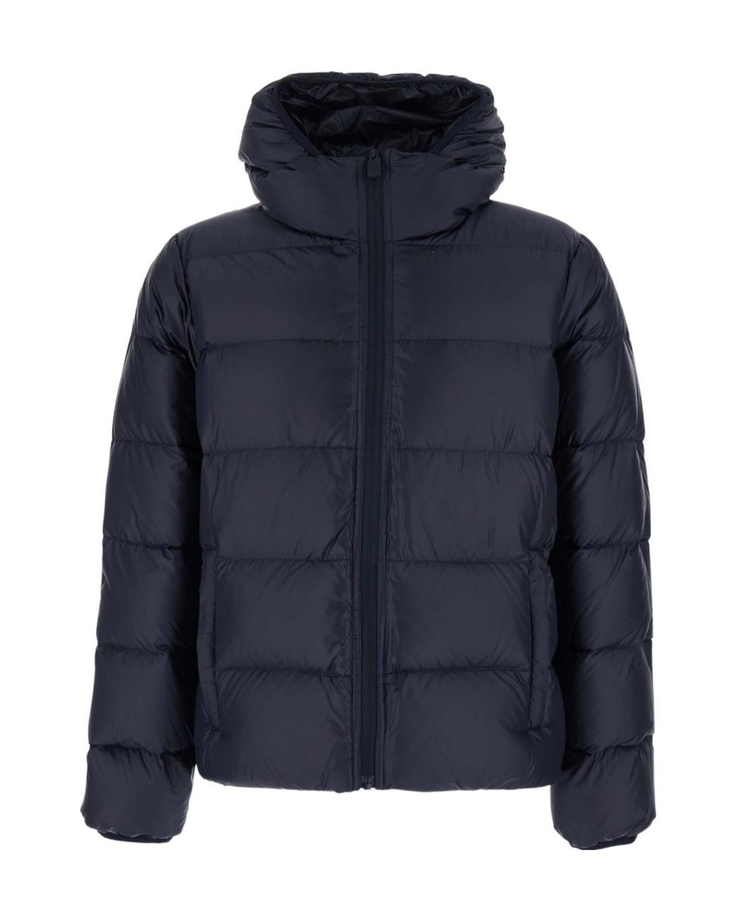 Aspesi Blue Quilted Hooded Jacket for men
