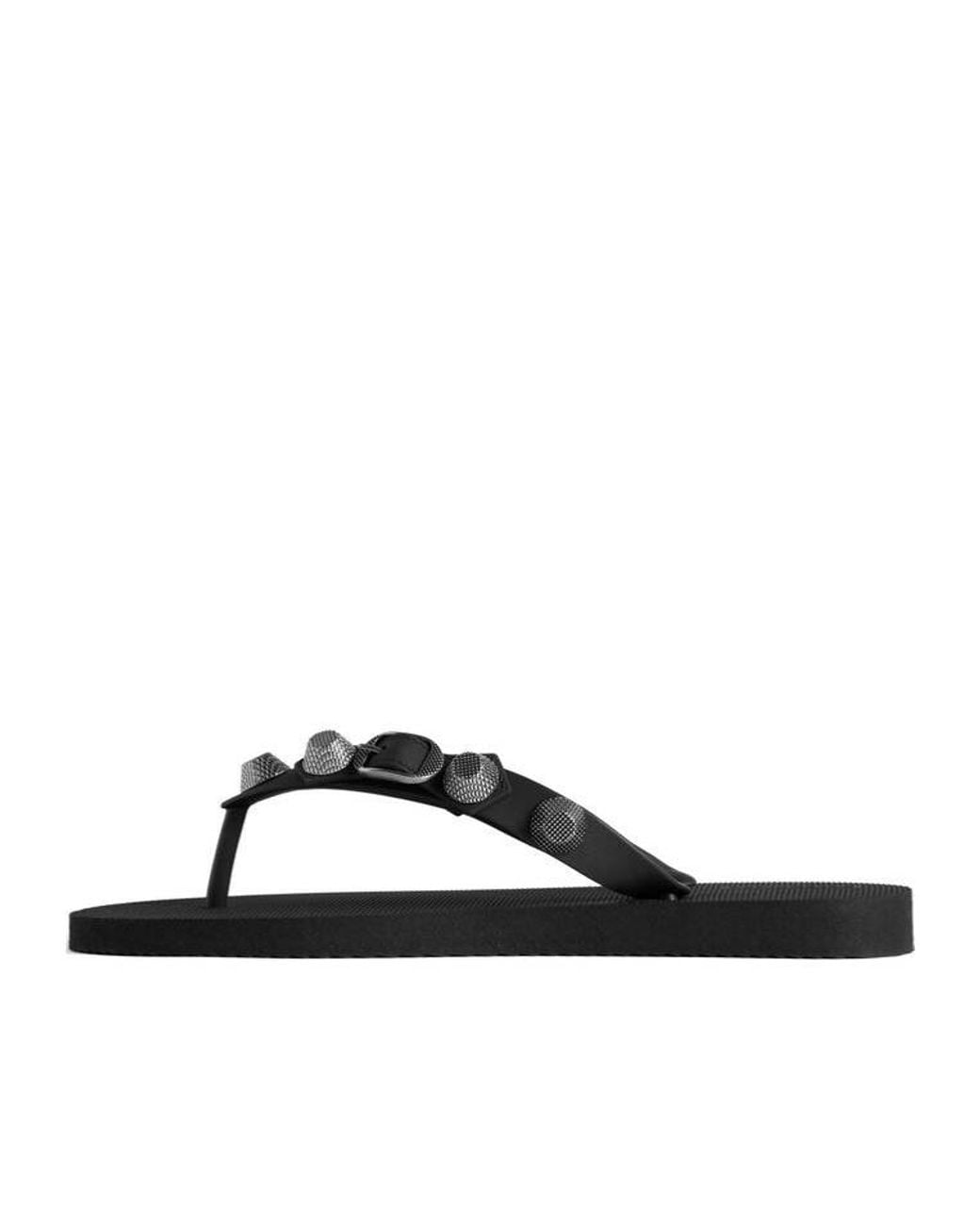 Balenciaga Multicolor Cagole Studded Flip-Flops