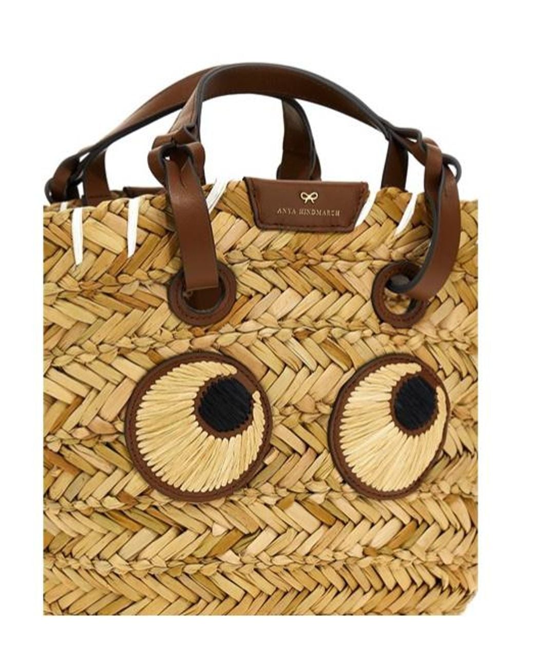 Anya Hindmarch Metallic Small Paper Eyes Basket Bag