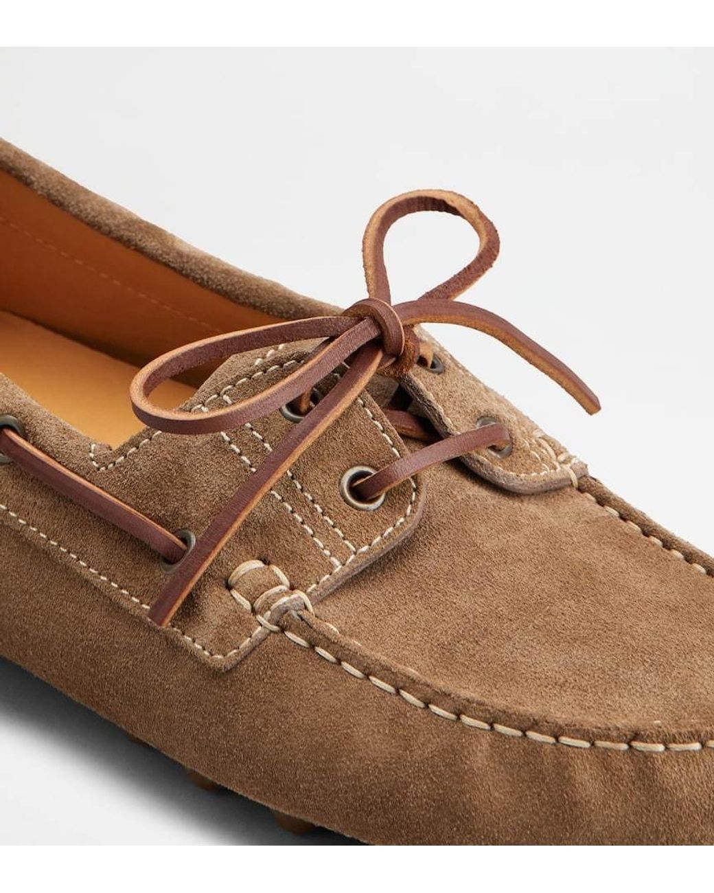 Tod's Brown Boat Gommino Bubble Loafers for men