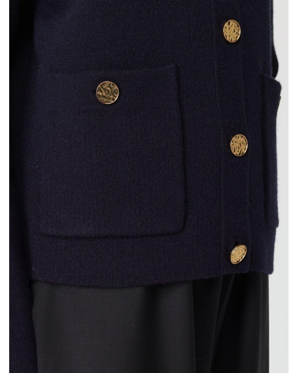 Totême Blue Totême Hammered Button Cardigan