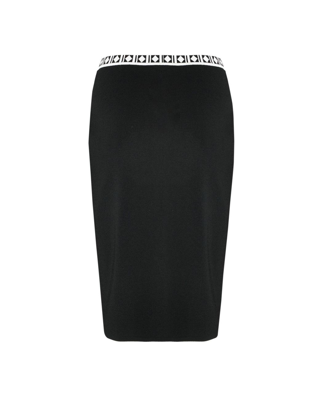 Versace Black Knit Midi Pencil Skirt