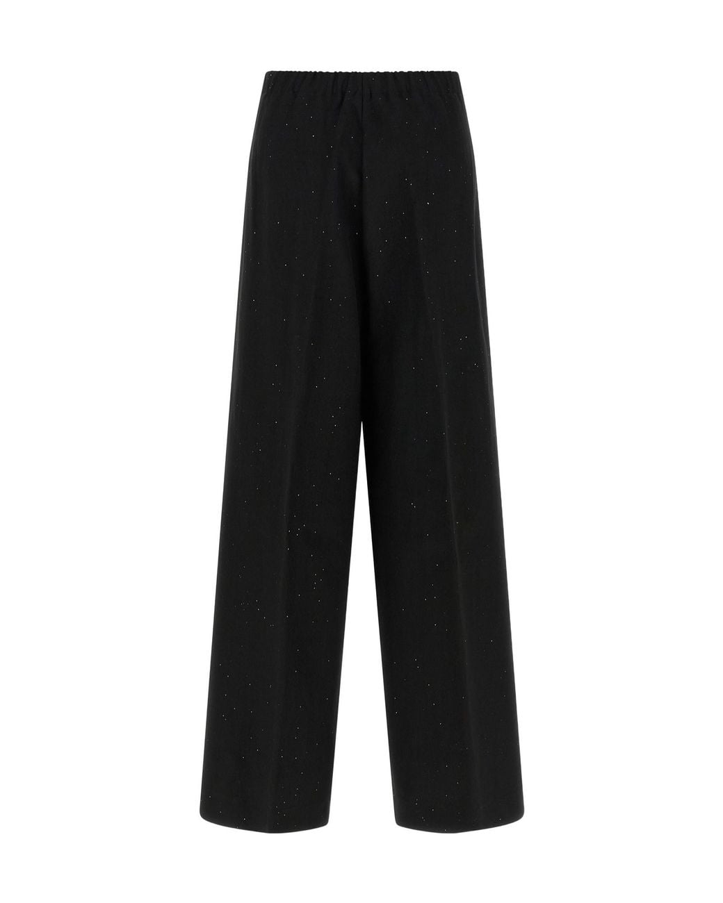Herno Black Micro Sequin Wide Leg Pants