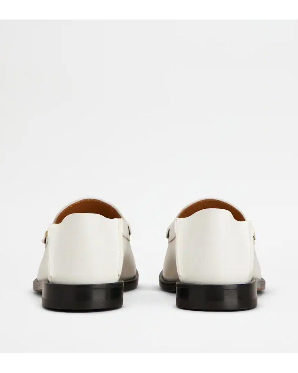 Tod's White Round-Toe Loafers
