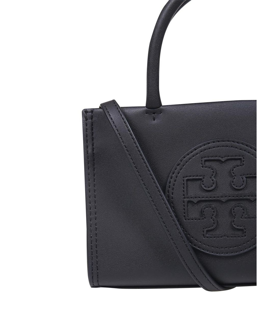 Tory Burch Black Ella Bio Mini Top Handle Bag
