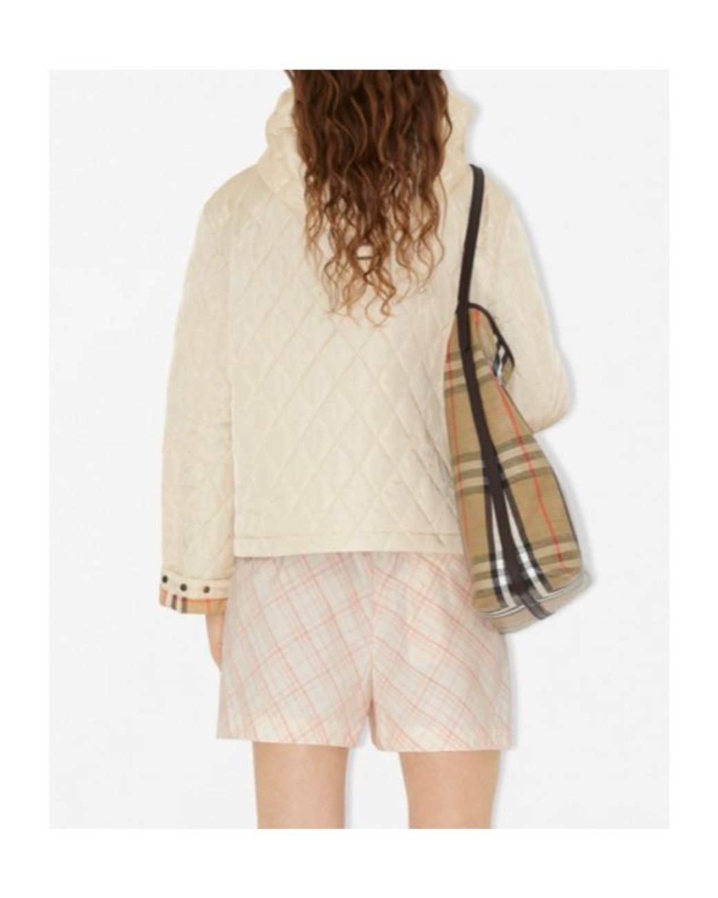 Burberry Natural Quilted Hooded Jacket