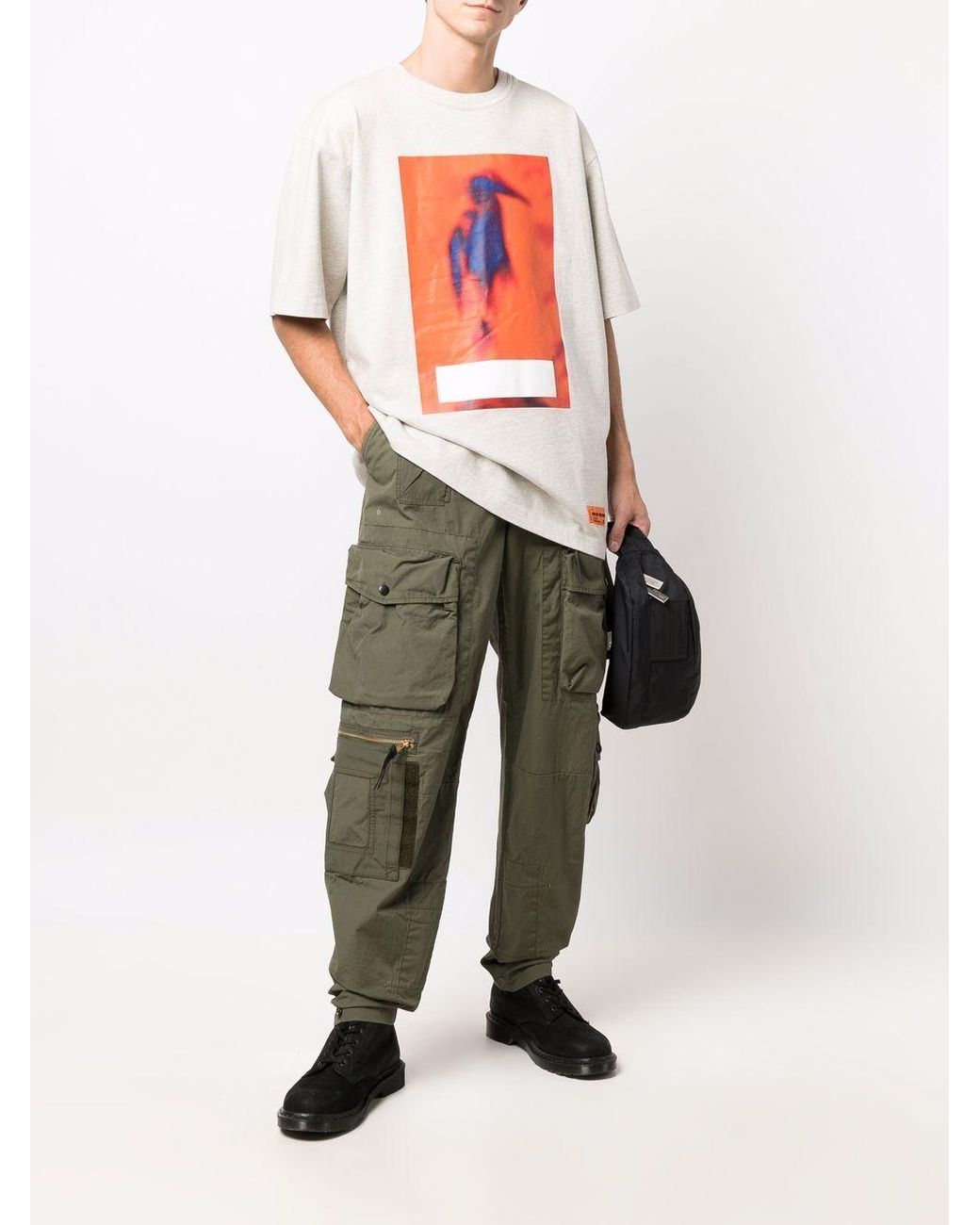 Heron Preston White Censored Cotton T-Shirt for men