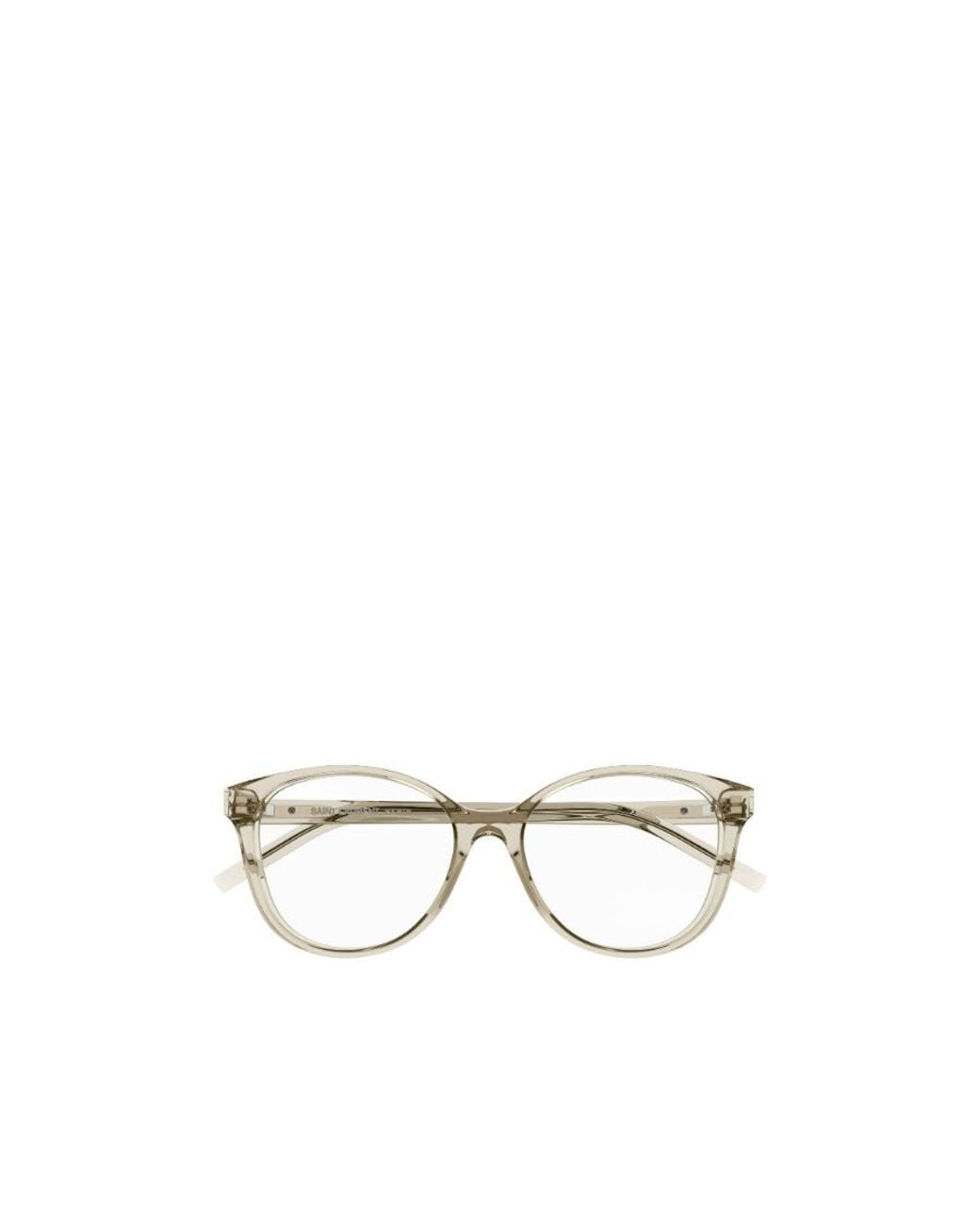 Saint Laurent White Eyewear Square Frame Glasses