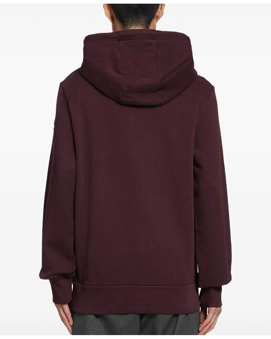 Moncler Purple Logo-Patch Zip-Up Hoodie for men