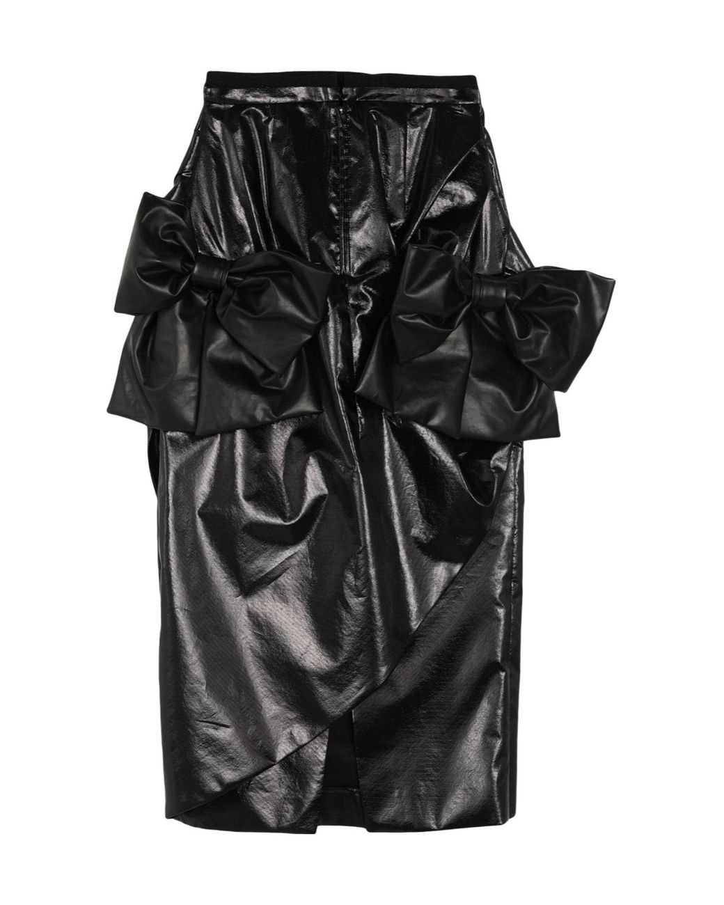 Maison Margiela Black Metallic Pencil Skirt