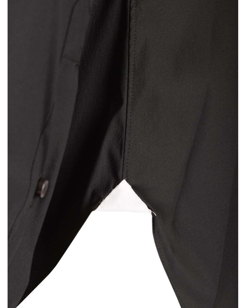 Barba Napoli Black Straight-Hem Slim-Fit Shirt for men