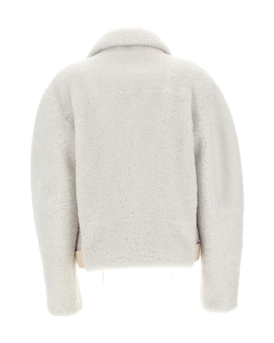 Chloé Gray Shearling Biker Jacket