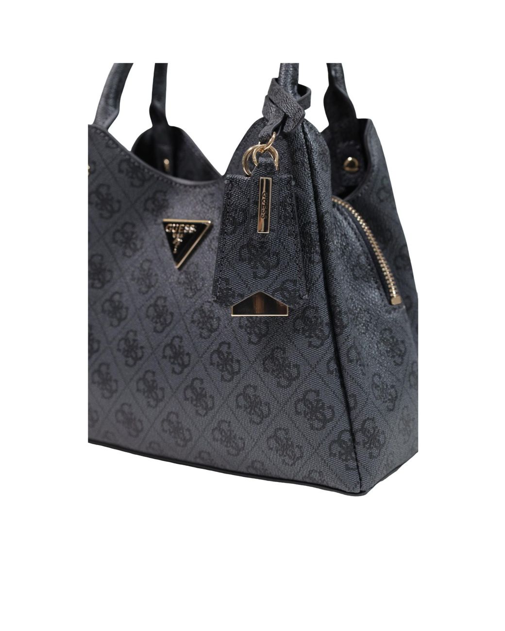 Guess Black Monogram-Print Crossbody Bag