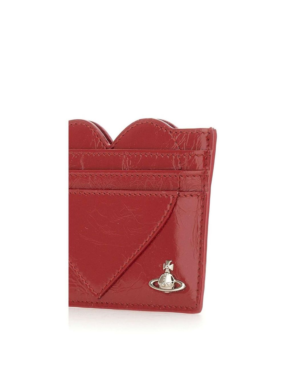 Vivienne Westwood Red Heart Card Holder Wallet