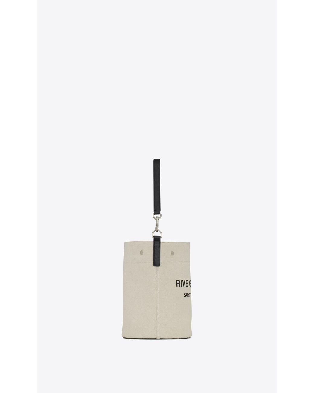Saint Laurent White Rive Gauche Bucket Bag for men