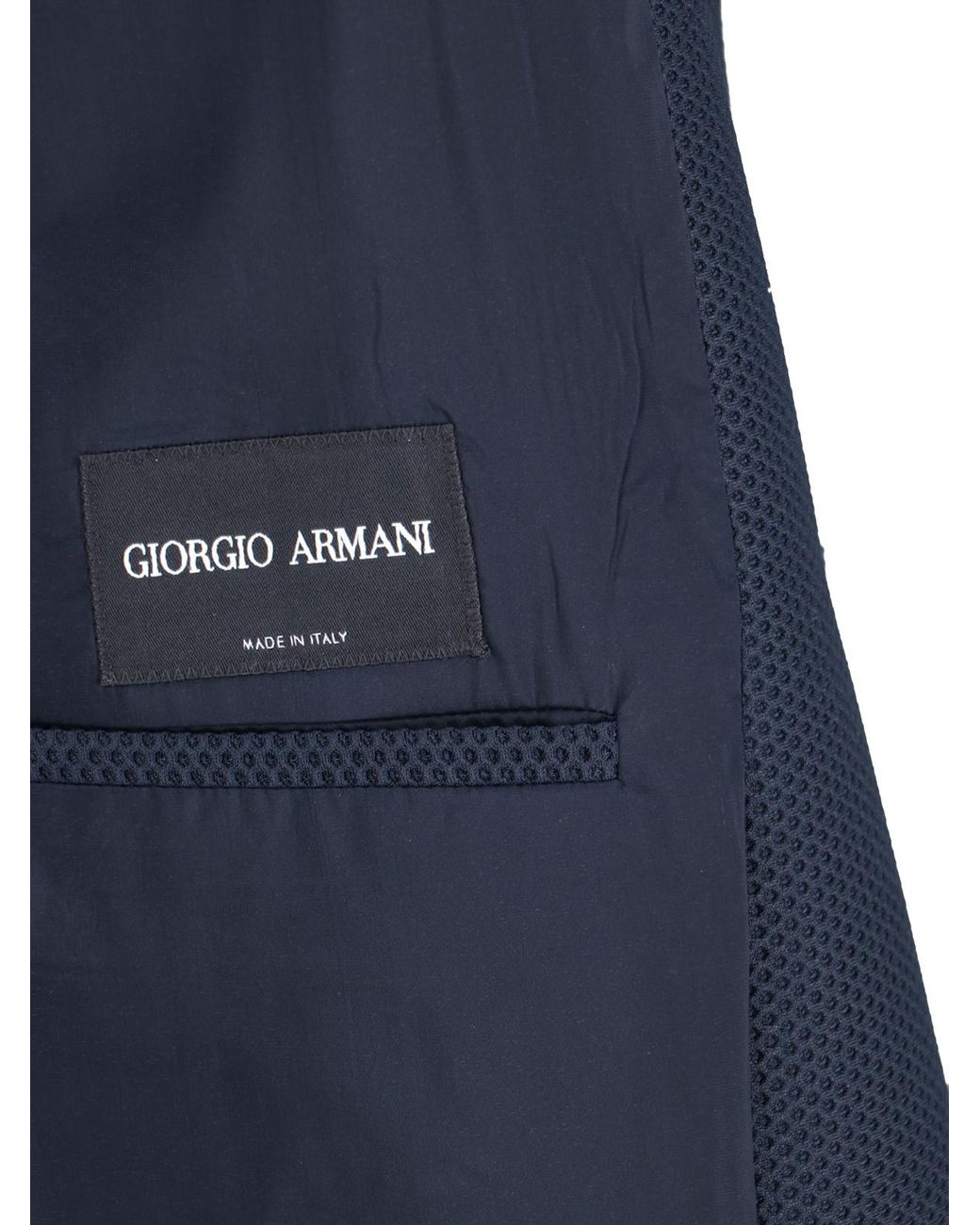 Giorgio Armani Blue Single-Breasted Straight Hem Blazer for men