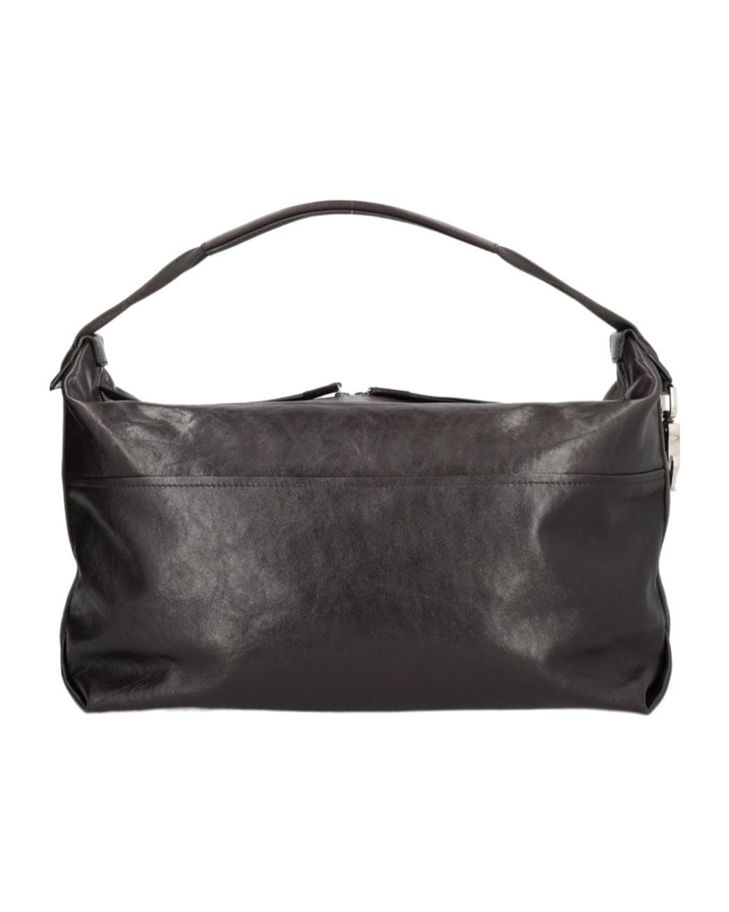 Lemaire Black Berlingot Leather Zip Shoulder Bag