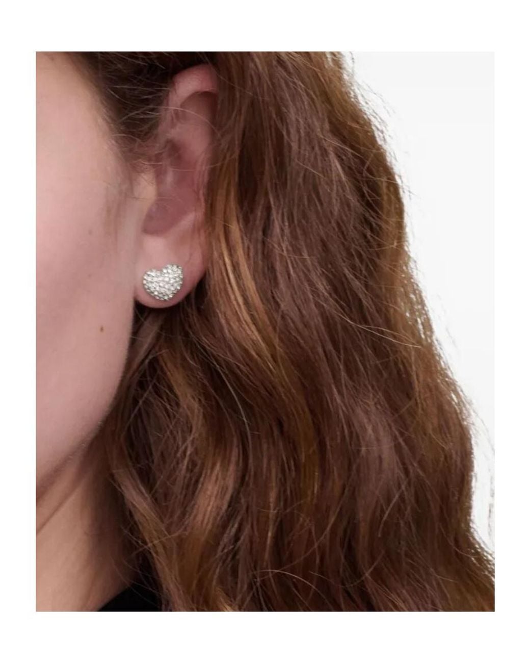 Marc Jacobs White The Heart Pave Earrings
