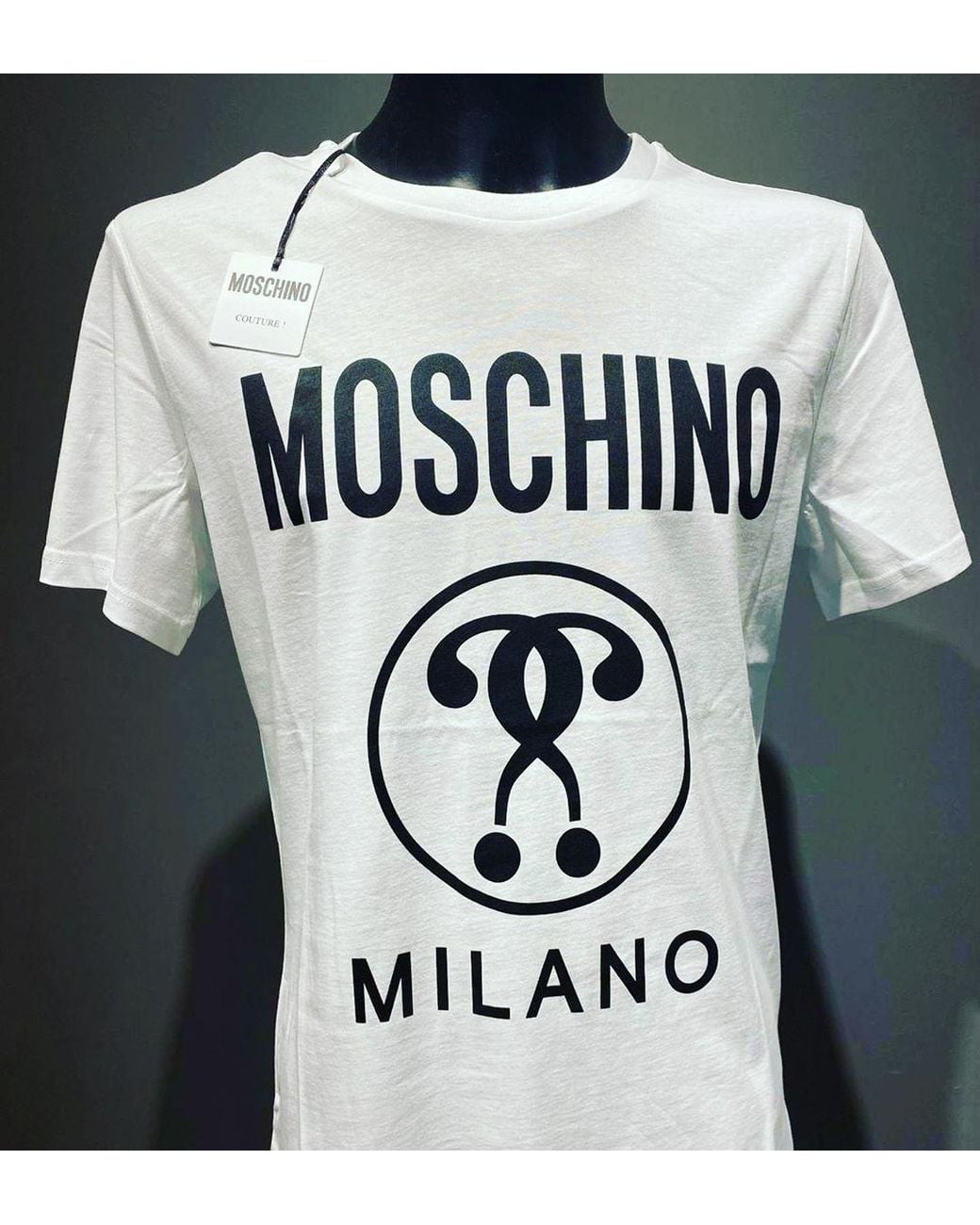 Moschino White Logo Details Short-Sleeved T-Shirt