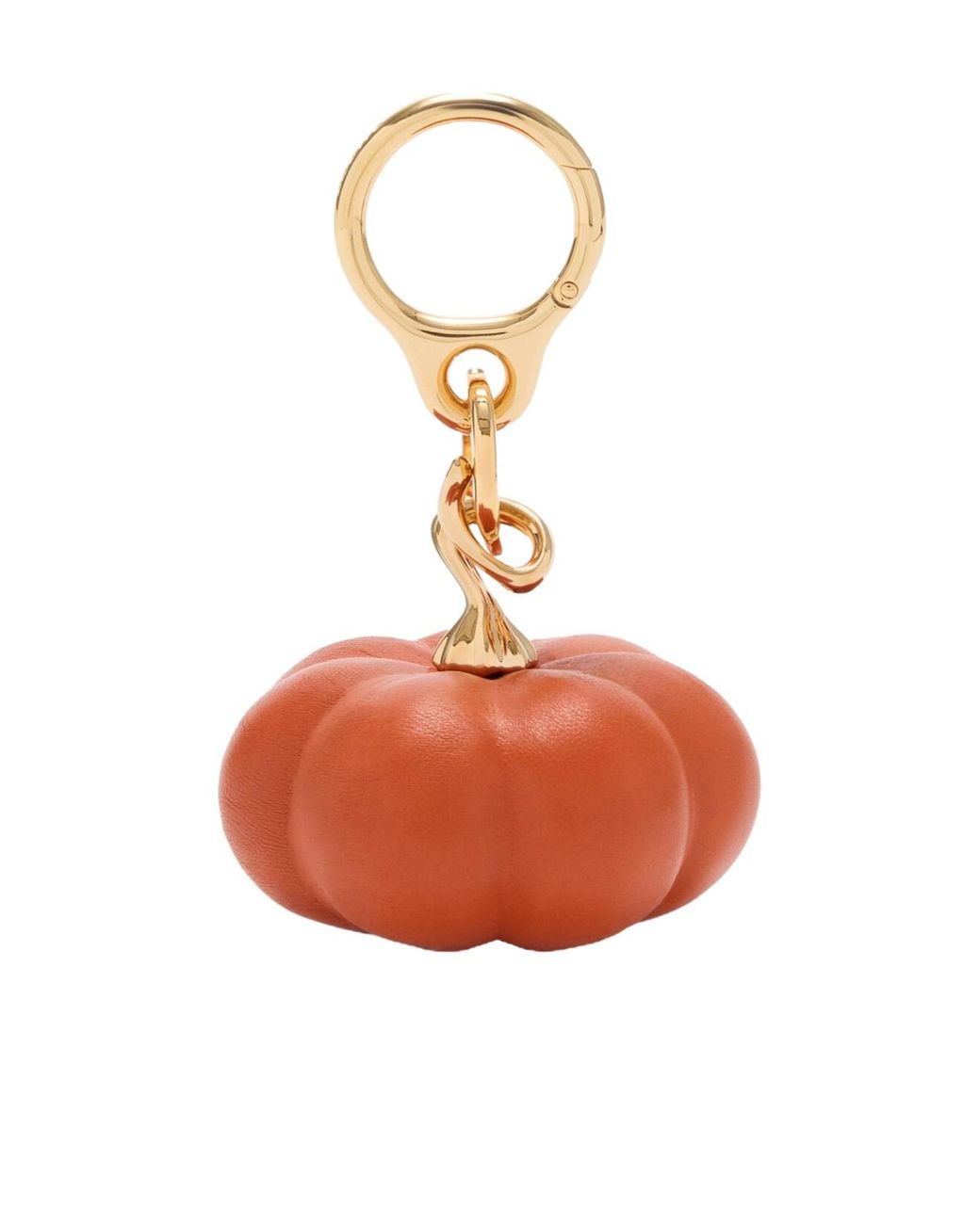 Loewe Orange Pumpkin Shaped Pendant Keychain