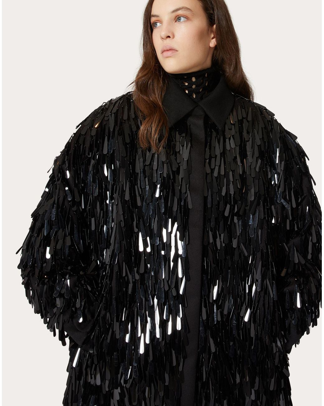 Valentino Black Sequined Casual Jacket