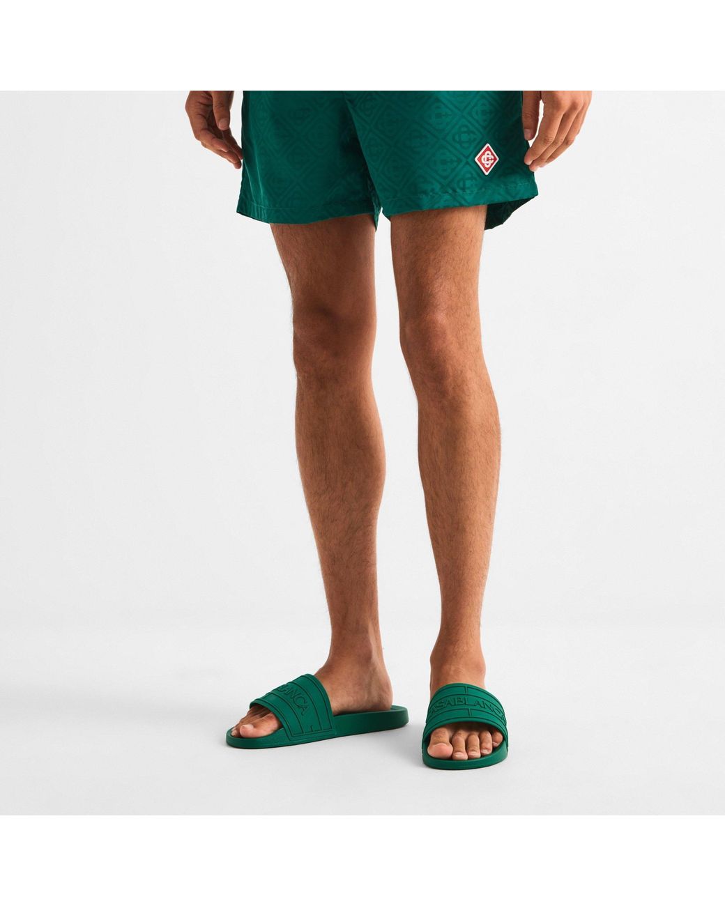 Casablanca Green Open-Toe Slippers for men