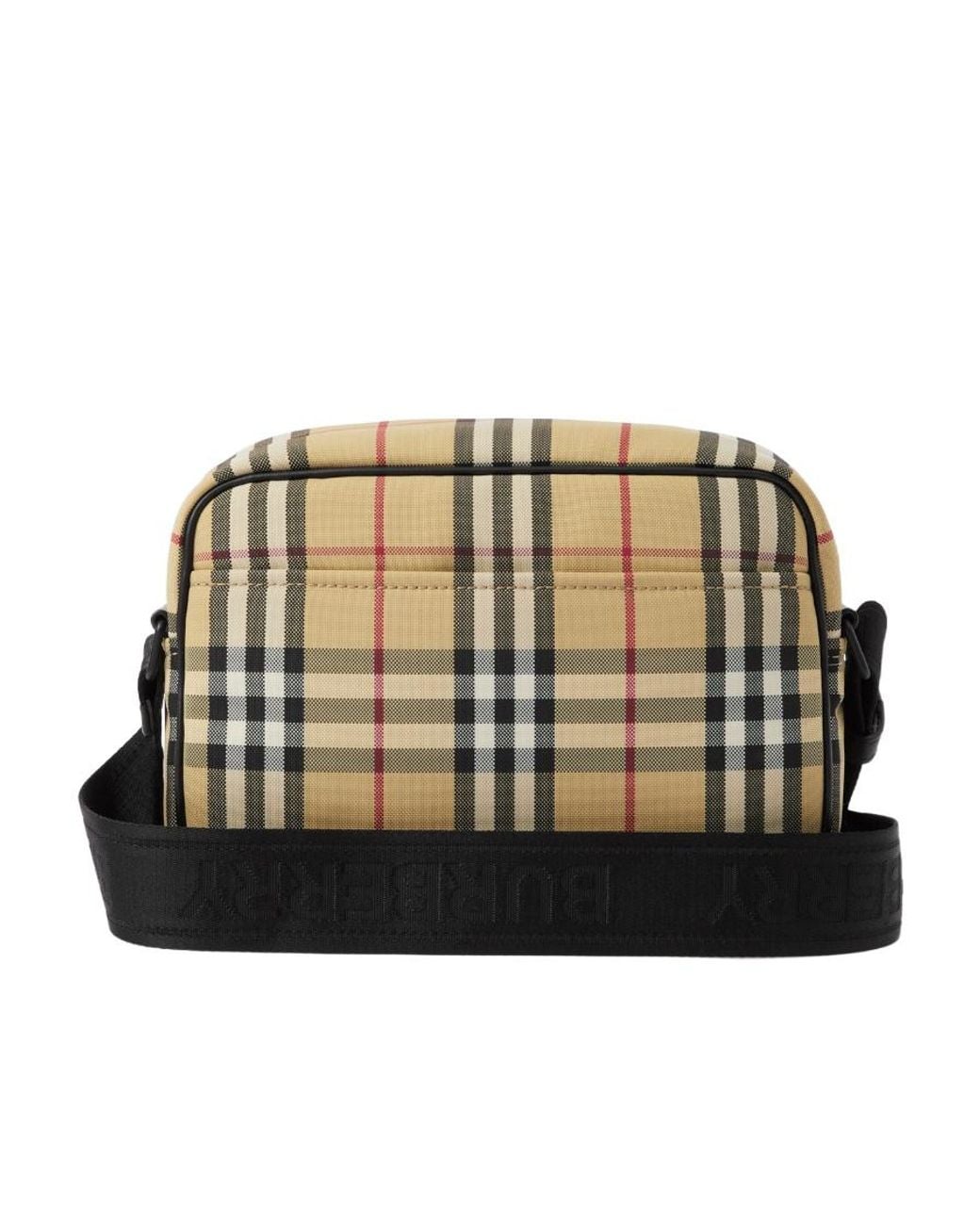 Burberry Metallic Check-Pattern Logo Lettering Shoulder Bag for men