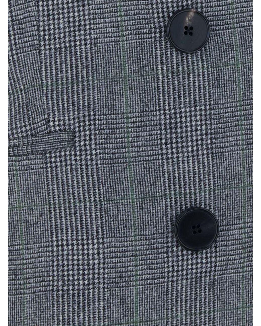 Givenchy Gray Checked Double-Breasted Blazer