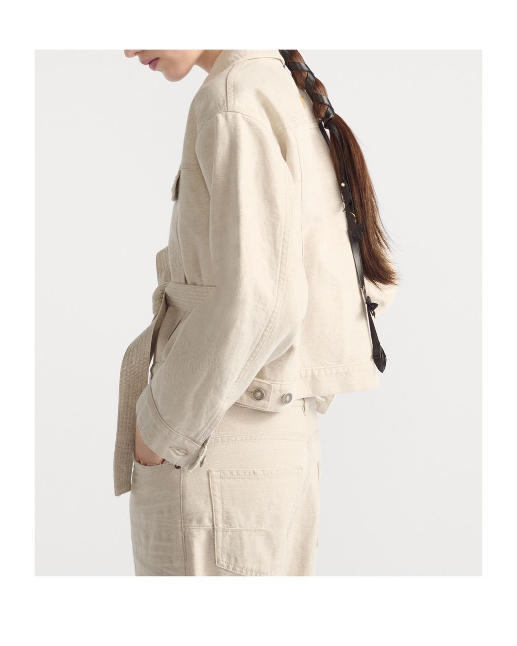 Dior Natural Short Belted Jacket