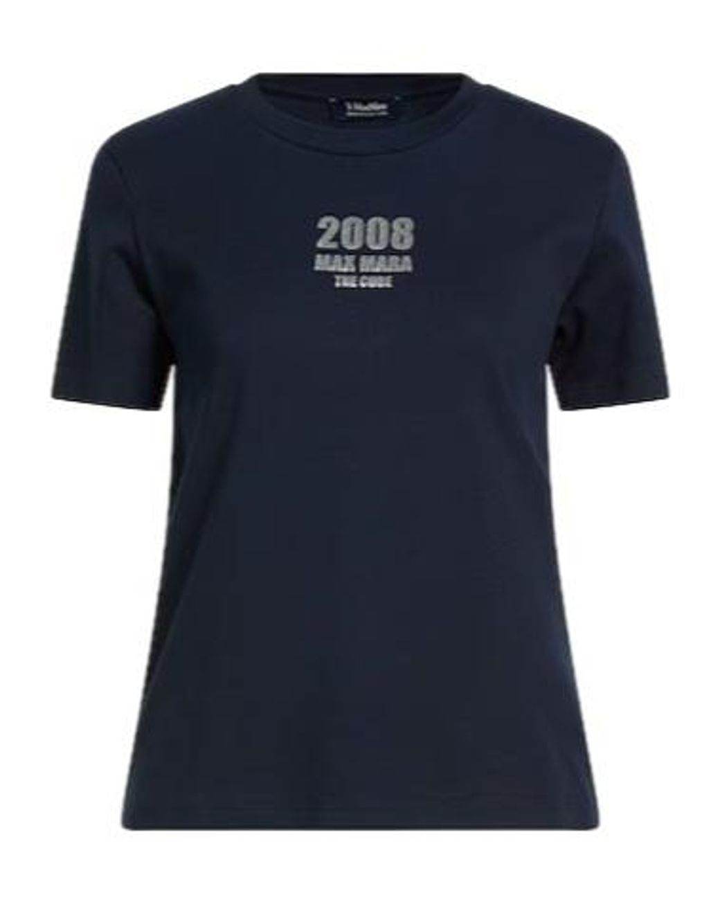 Max Mara Blue Printed Short-Sleeve T-Shirt