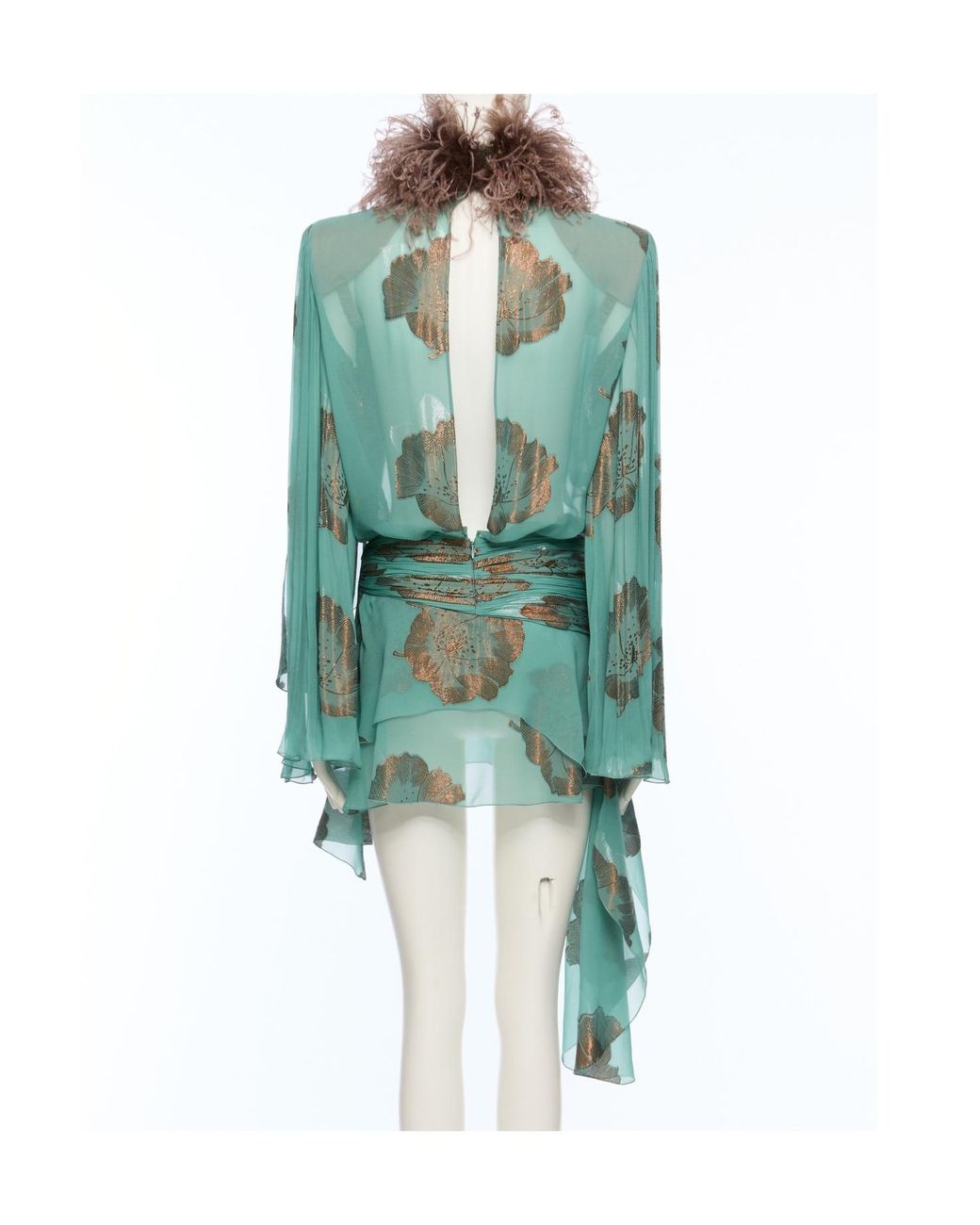 Valentino Green Long-Sleeved Dress