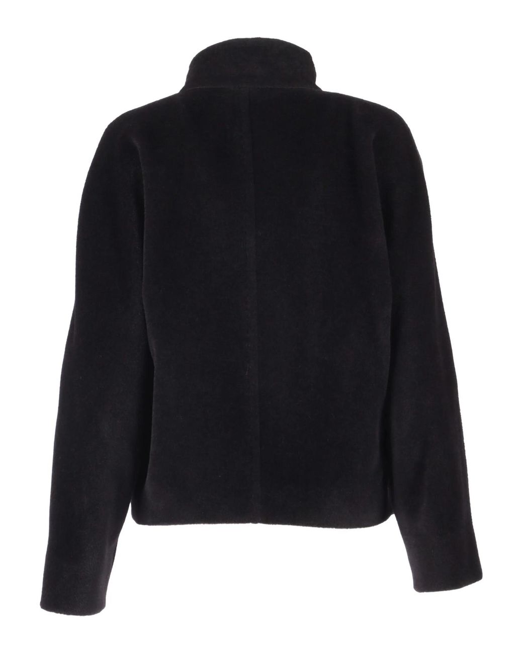 Max Mara Black Studio Button-Up Coat