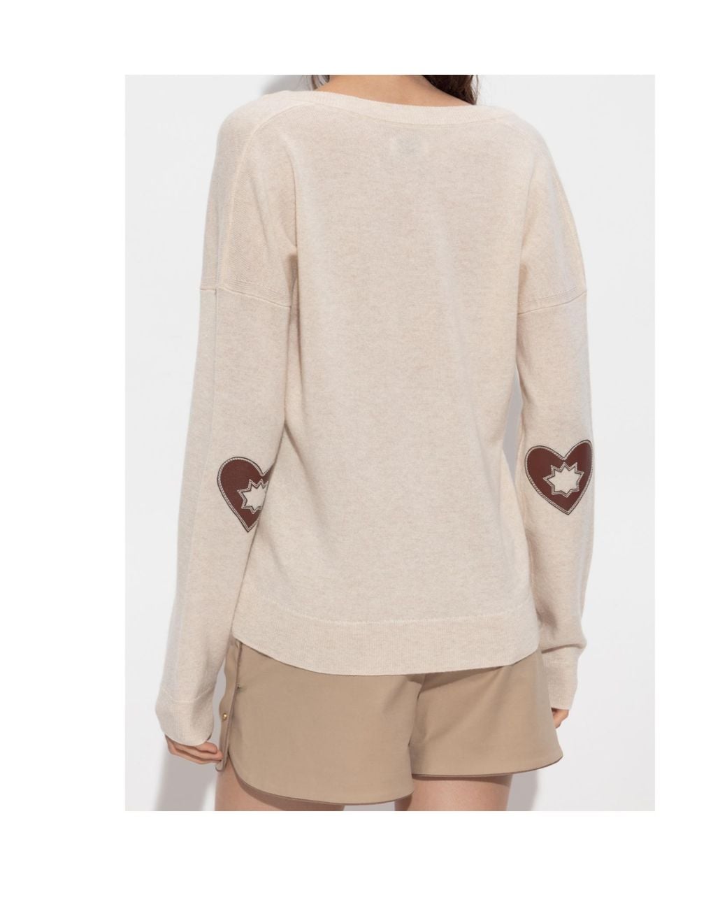 Zadig & Voltaire White V-Neck Cardigan