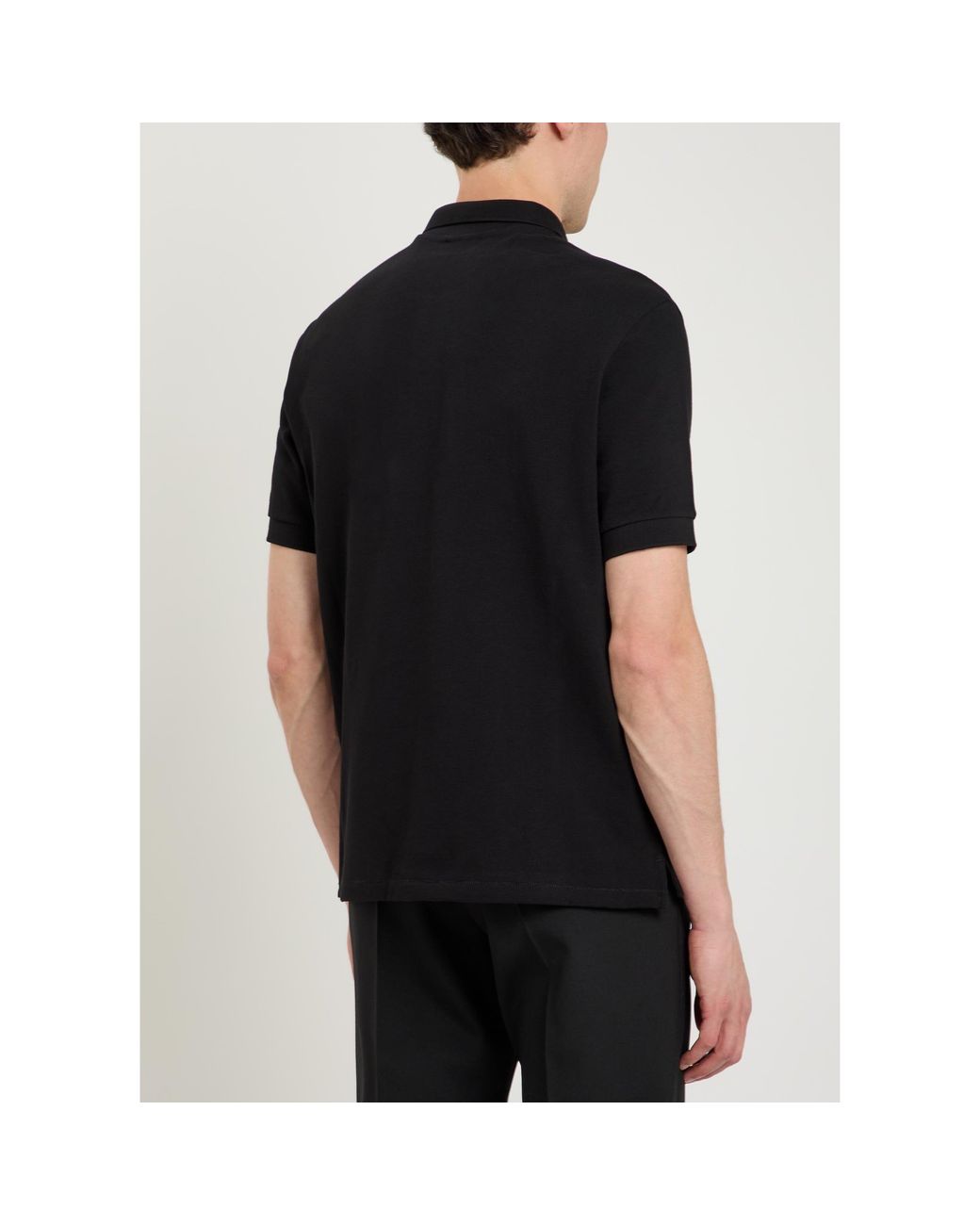 Paul Smith Black Cotton Short-Sleeve Polo Shirt for men