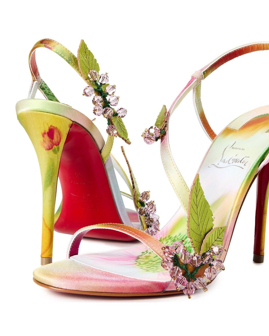 Christian Louboutin Pink Transparent Strap Stiletto Sandal