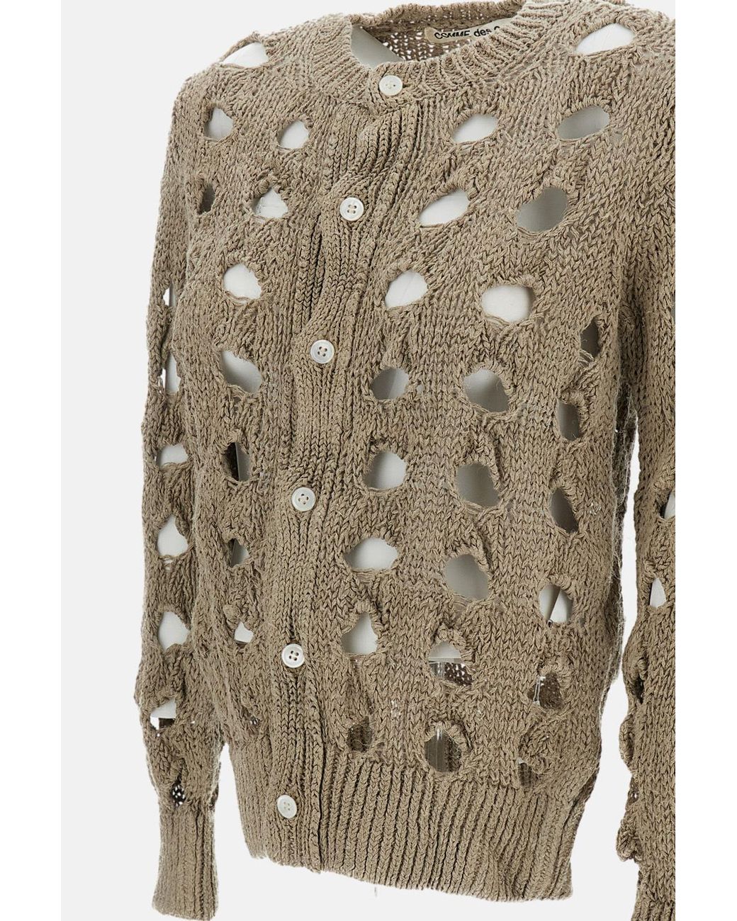 Comme des Garçons Gray Crew Neck Long-Sleeved Knitwear