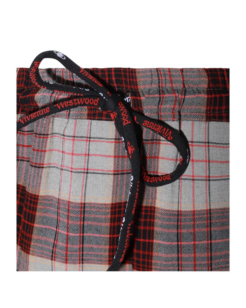 Vivienne Westwood Brown Checked Drawstring Skirt