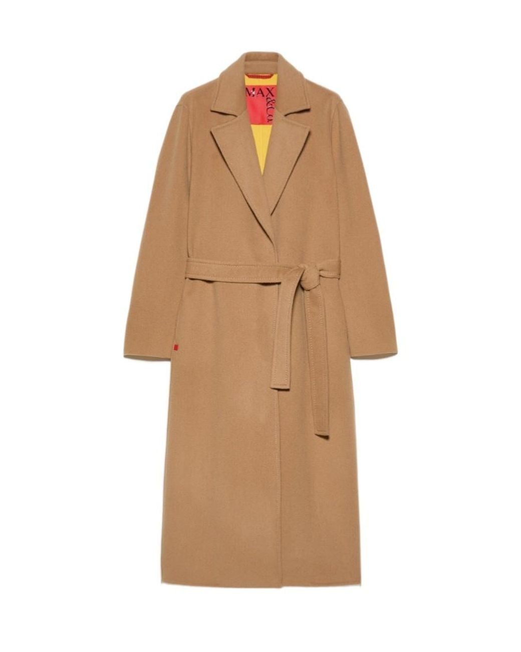 MAX&Co. Natural Longrun Double-Woven Wool Coat
