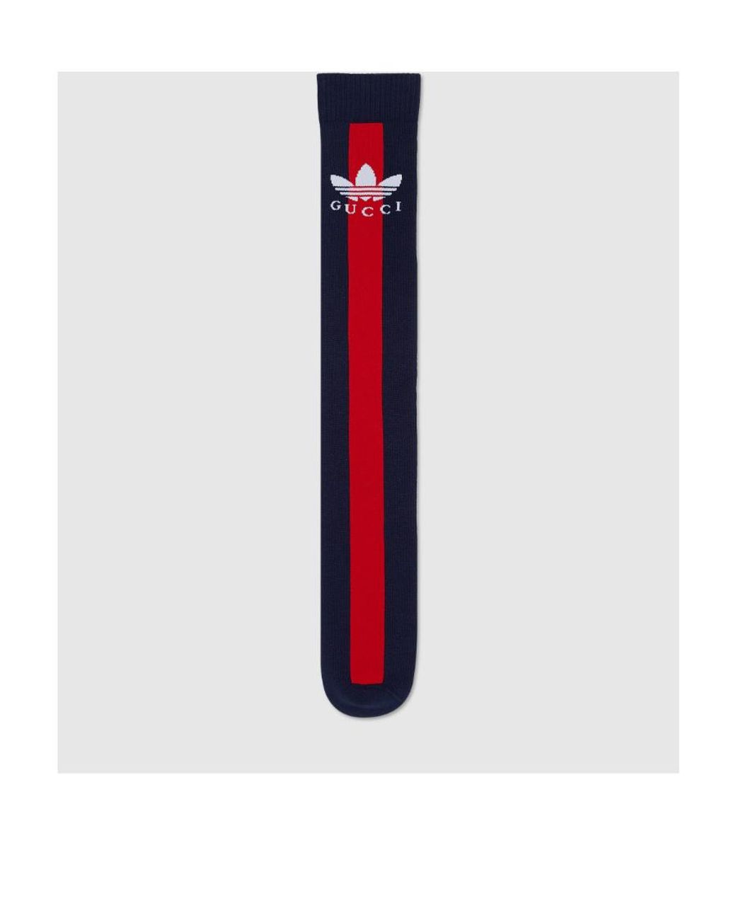 Gucci Red X Adidas Logo Socks for men