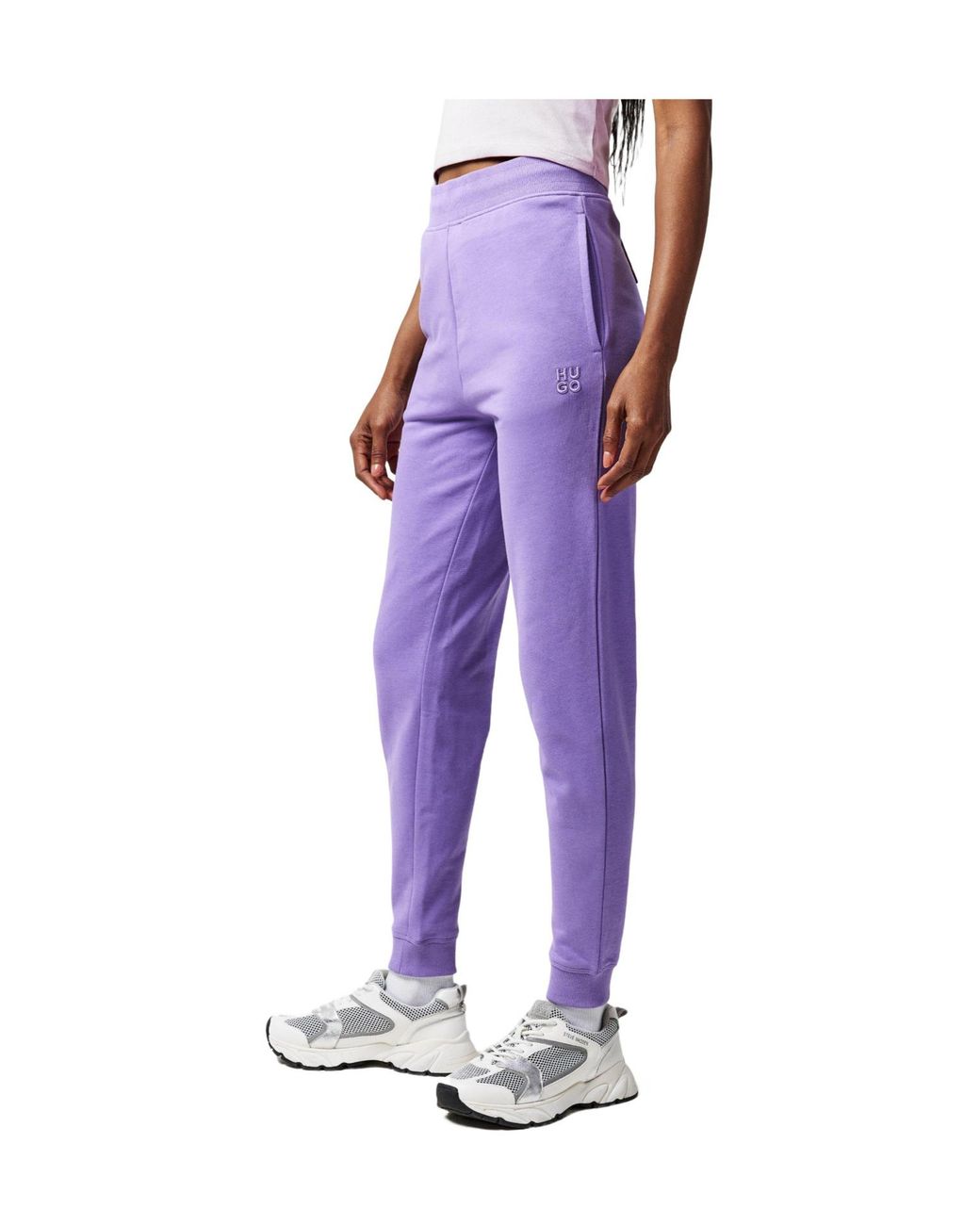 Boss Purple Solid Color Jogging Bottoms