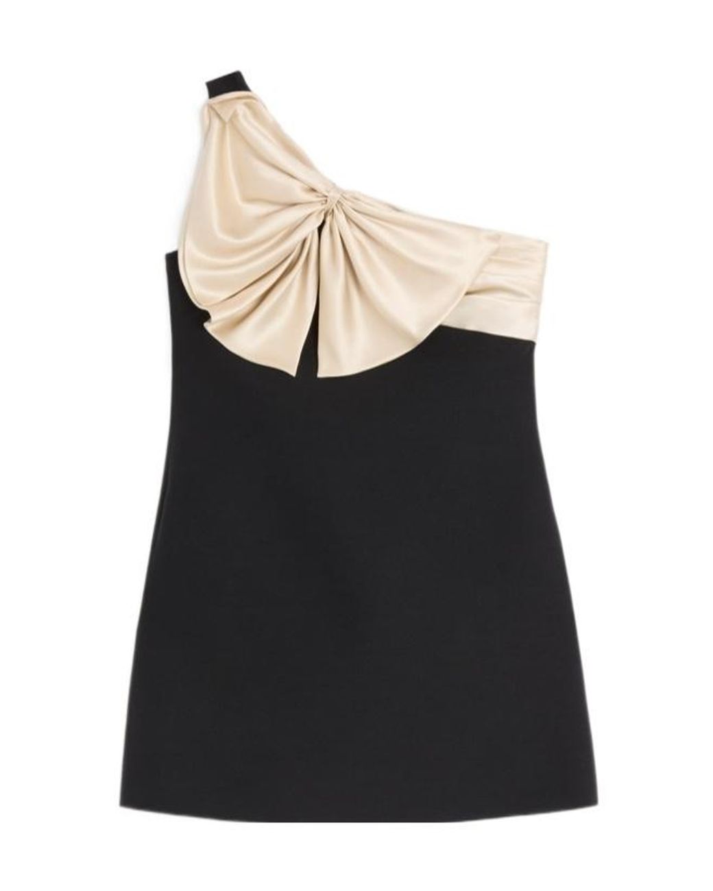 Valentino Black Bow Detailed One-Shoulder Dress