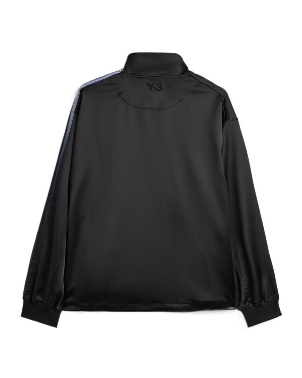 Y-3 Black Satin Gradient 3-Stripes Track Top for men