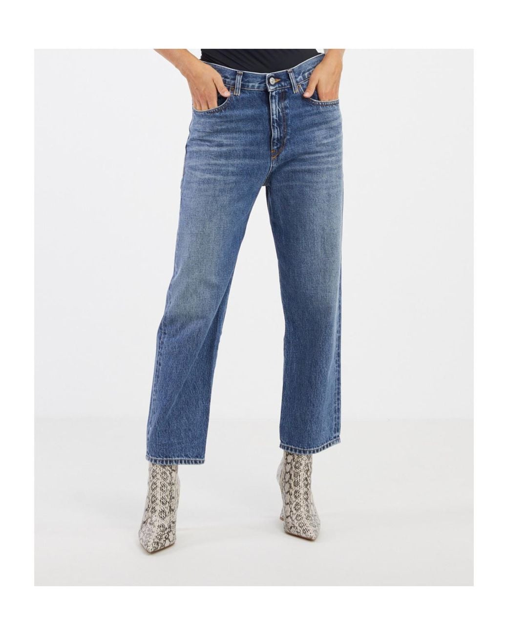 DIESEL Blue 2016 D-Air Mid-Rise Cropped Jeans
