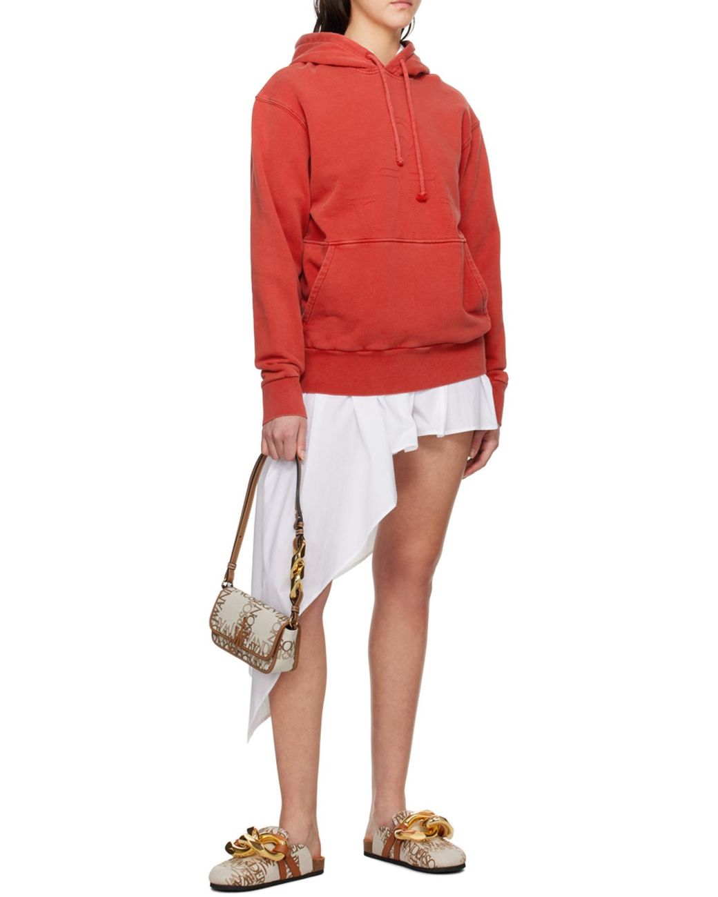 J.W. Anderson White Jw Anderson Chain Anchor Logo Plaque Crossbody Bag