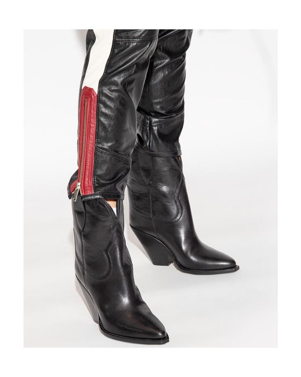Isabel Marant Black Almond Toe Slip-On Boots
